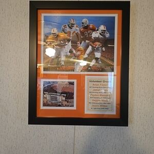 Black and Orange Sports Memorabilia Frame